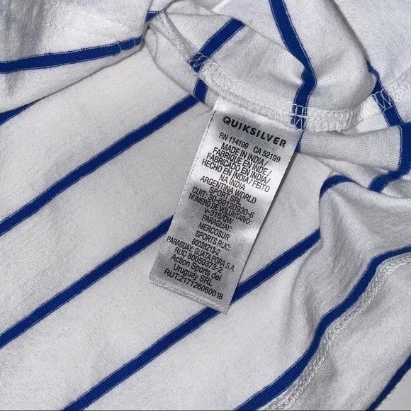 NWOT Quicksilver Stripe Crop Tee - Picture 11 of 11